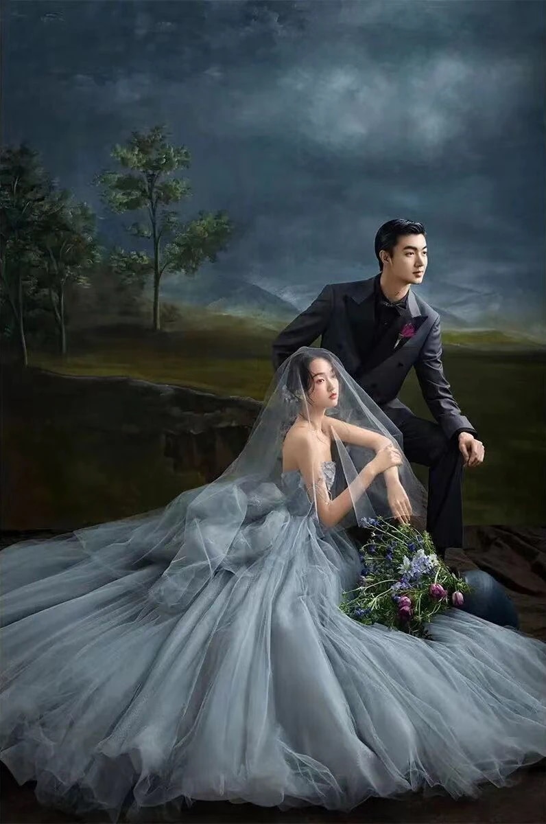 ウエディングドレス 海外挙式 前撮り 後撮り 背中開き 撮影 新婦 結婚式 二次会 披露宴 エンパイア フォトウエディング シンプル 花嫁ドレス レース 10,792円