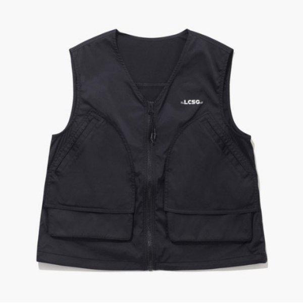 ゴルフベスト KQF GQ122LWV22-BLCK 女性 アウトポケット ポイント フルジップ ベスト BLCK