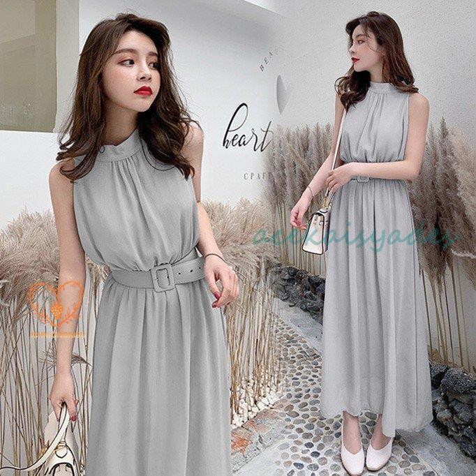 コレクションが高い ワンピース レディース 40代 きれいめ マキシワンピース 春夏 ノースリープワンピース ロング丈 シフォンワンピース韓国風 オシャレ 新作 結婚式ドレス