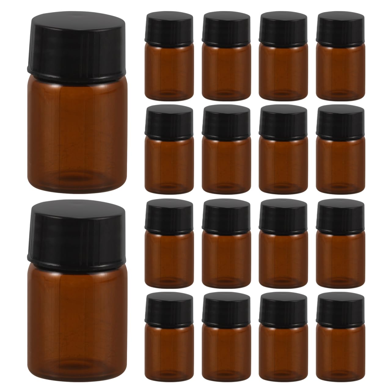 BESTOYARD アロマオイル アロマ ボトル 遮光瓶 精油小分け エッセンシャルオイル アロマ保存容器 ガラス製 ミニボトル（2ml100本）