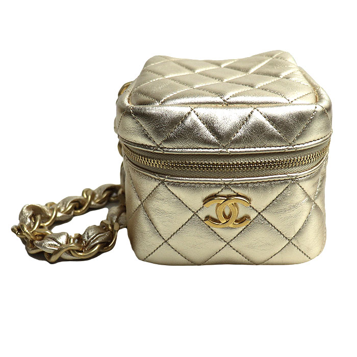 CHANEL シャネル マトラッセ チェーンクラッチ クラッチバッグ ゴールド AP2803 レディース 中古 美品