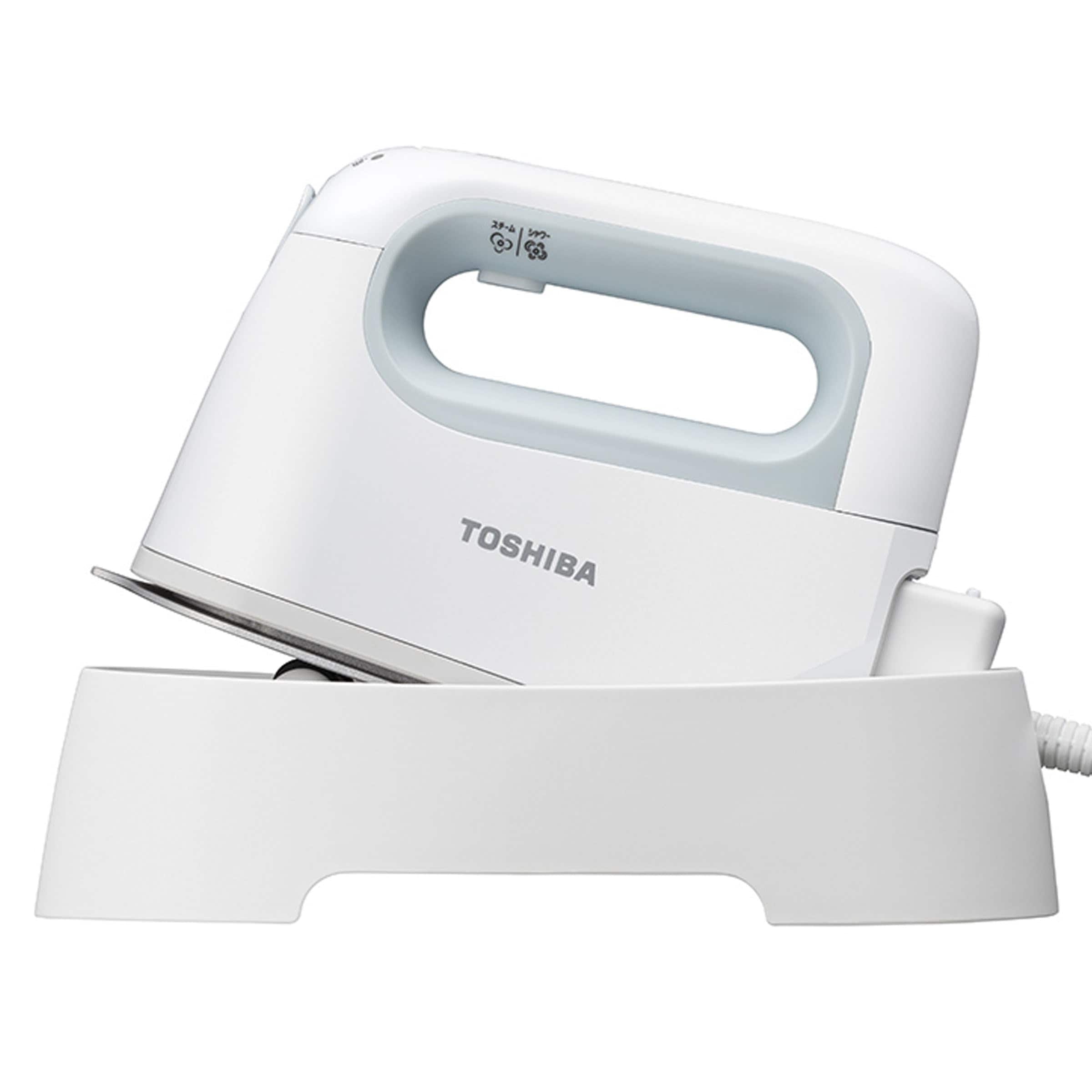 TOSHIBA(東芝) アイロン スチームアイロン コードレス 衣類スチーマー かけたまま 小型 約 0.69kg 最大約 14g/ 分 温度調節 3 段階 2Way TAS-X6-L