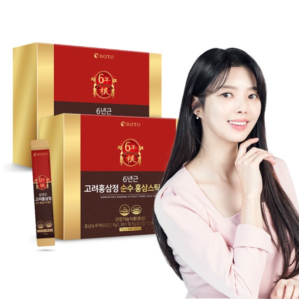 6年根 高麗紅参精 純粋紅参スティック ゴールド 30包 2箱