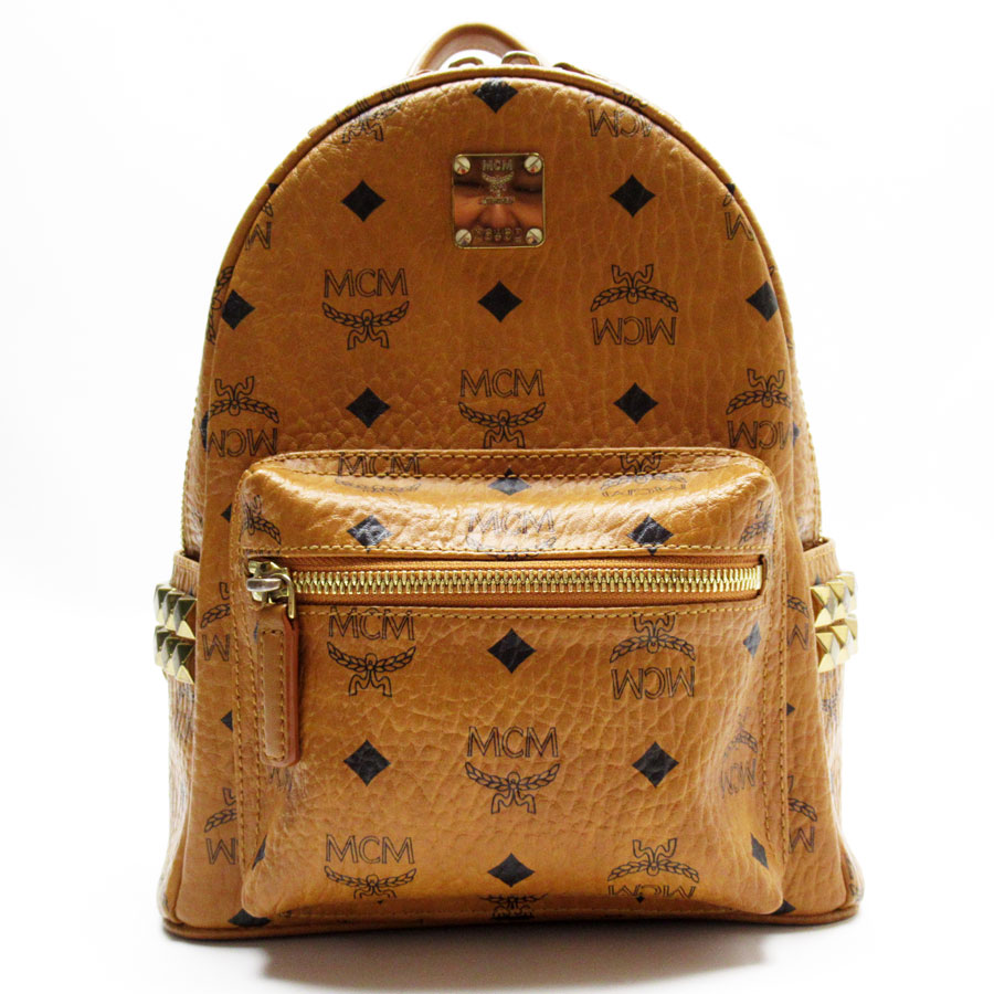 エム シー エム MCM リュック レザー ブラウン レディース g4059g