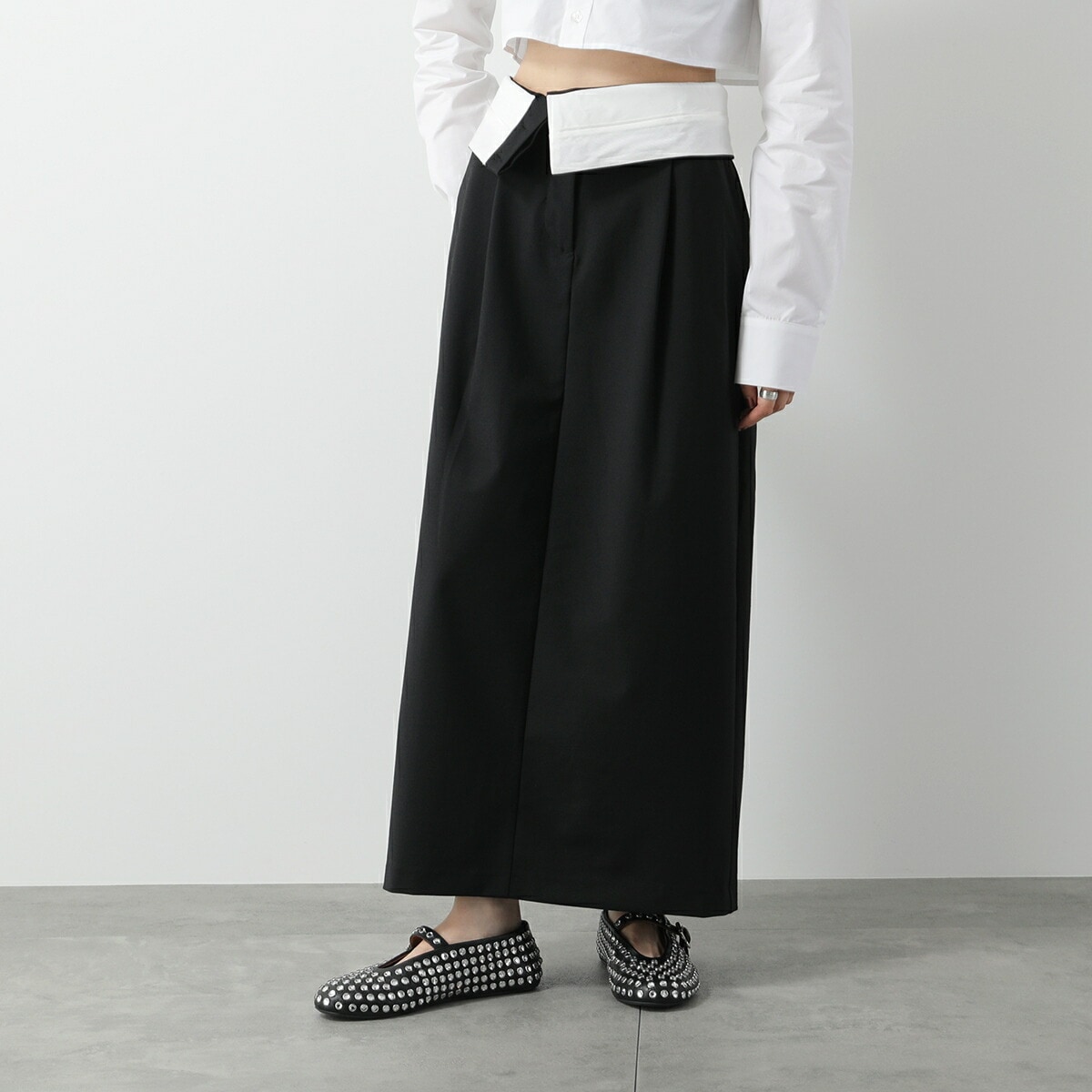 MEIMEIJ メイメイジェイ スカート M4IH05 レディース Iライン ペンシル ウール混 ロング丈 100