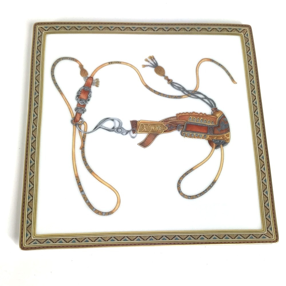 お皿 009843P シュバルドリアン スクエア 馬 皿 プレート インテリア 陶器 ホワイト