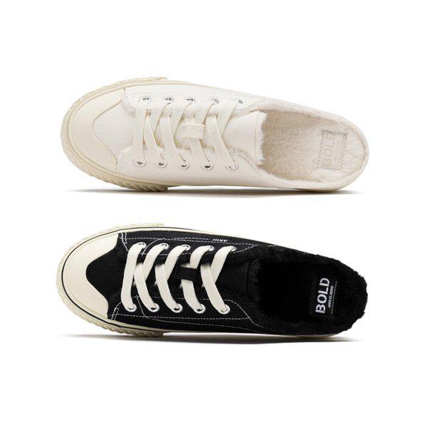 パースシューズ ボールドファー ミュールスニーカー 2COLOR