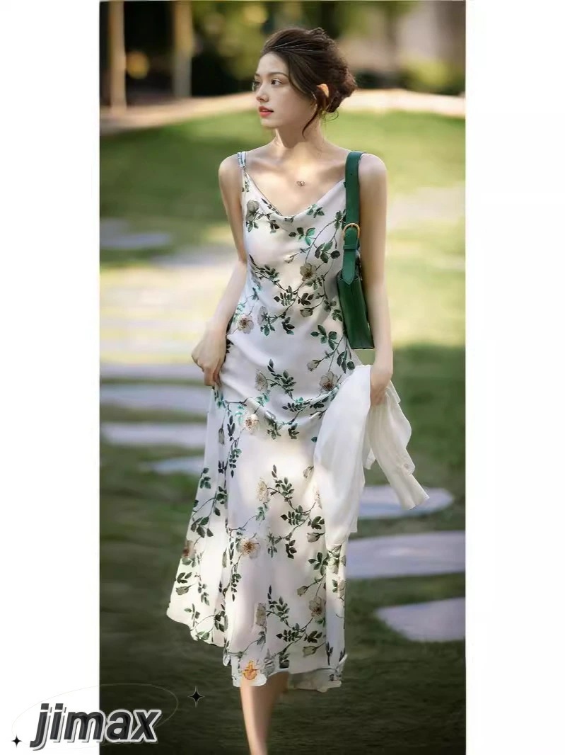 花柄ワンピース キャミソールワンピース キャミソール ワンピース 40 代 夏 レディース ロング インナー マキシ ノースリーブワンピース キャミワンピ 花柄 旅行 きれいめ 春 秋 30代 半袖
