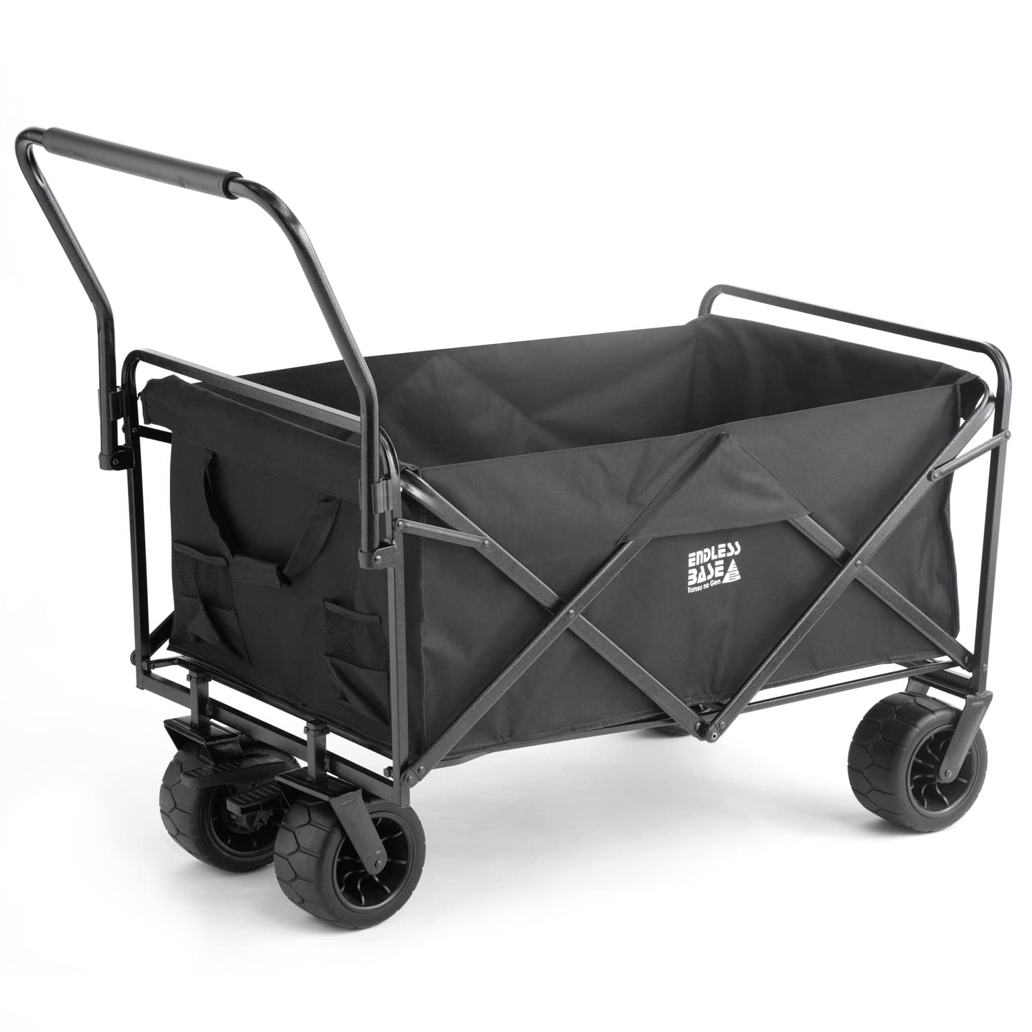 ENDLESS-BASE キャリーワゴン 大容量200L 耐荷重150kg 大型タイヤ 折りたたみ アウトドア カート ワゴン 45600002(77858)