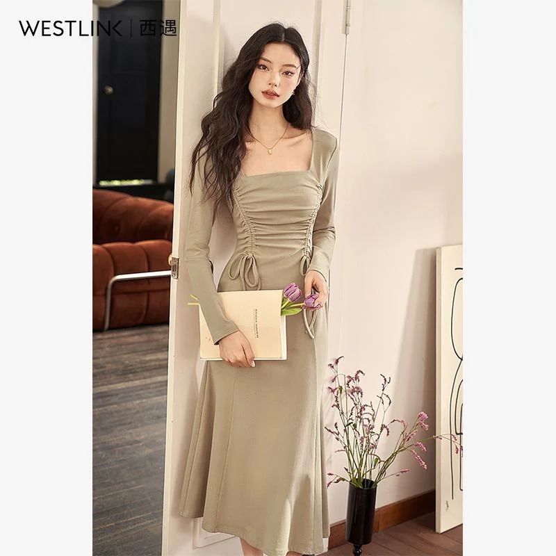 ロングドレ 優しいグレー・グリーンのドレスワンピース 二次会 結婚式 ワンピース ドレス パーティドレス パーティードレス パーティードレス