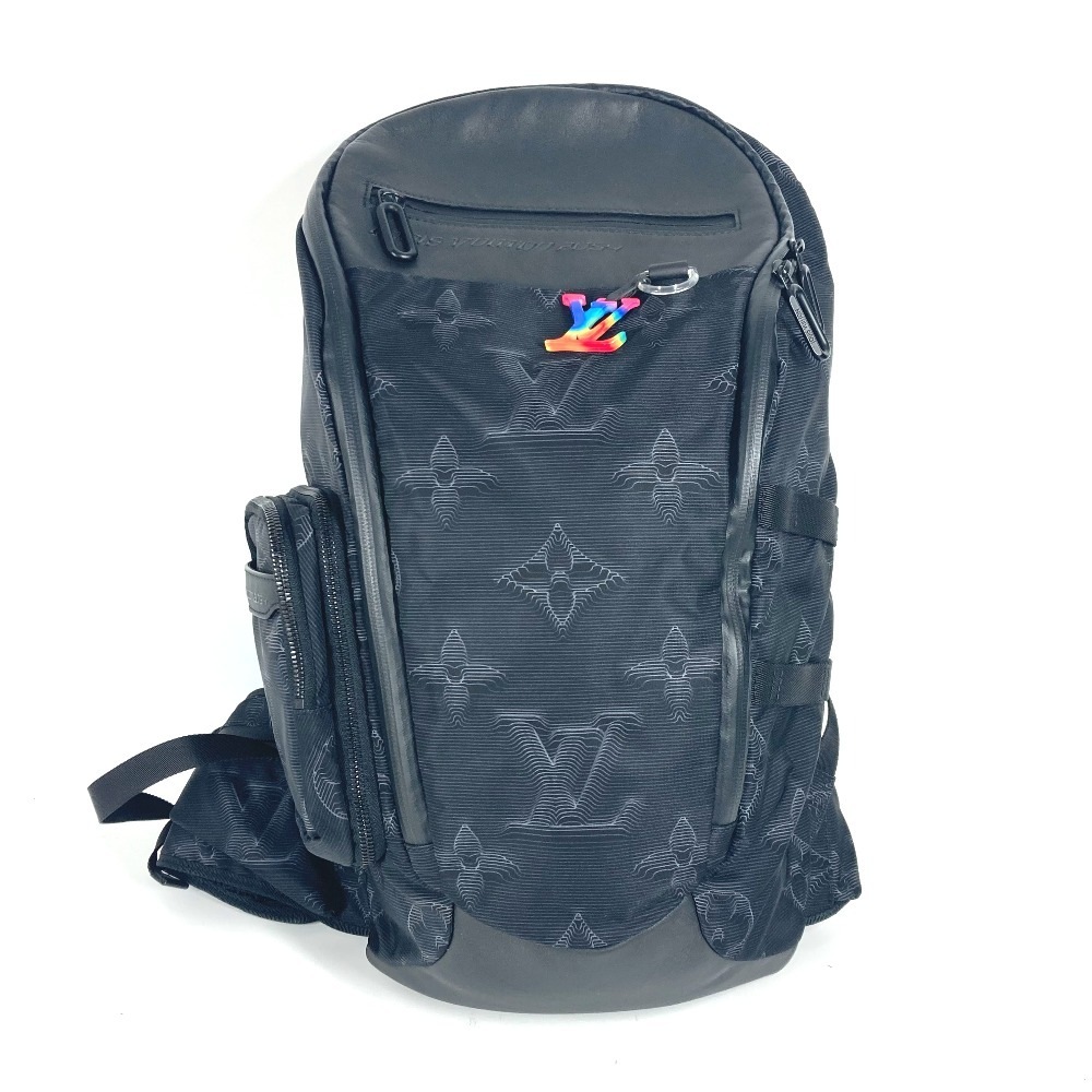 リュックサック M45603 マウンテン バックパック Louis Vuitton 2054 3Dモノグラム カバン レザー/ナイロン ブラック