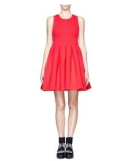 パーティードレス結婚式ドレスレディースワンピース高級感フレアワンピースノースリーブ　Ａライン