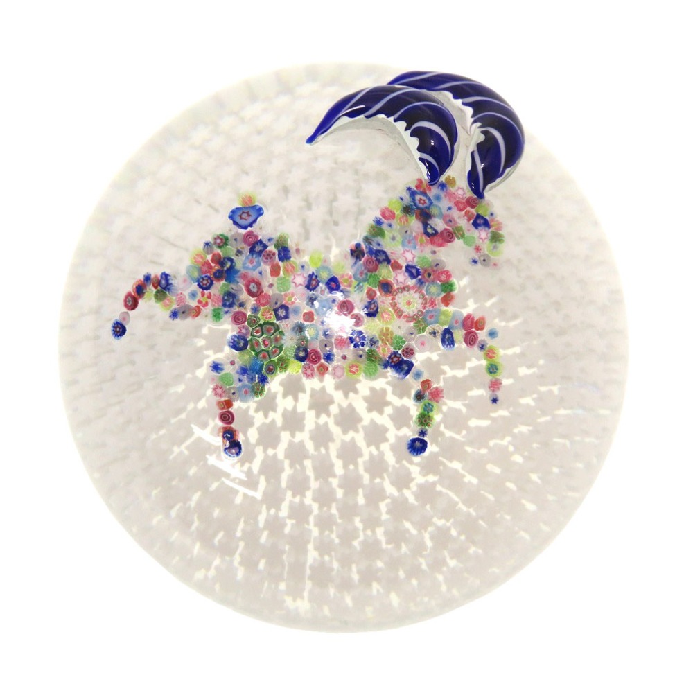 未使用品 SAINT LOUIS ペーパーウェイト トラ 虎 オブジェ ガラス/ガラス クリア 0265【中古】サンルイ メンズ