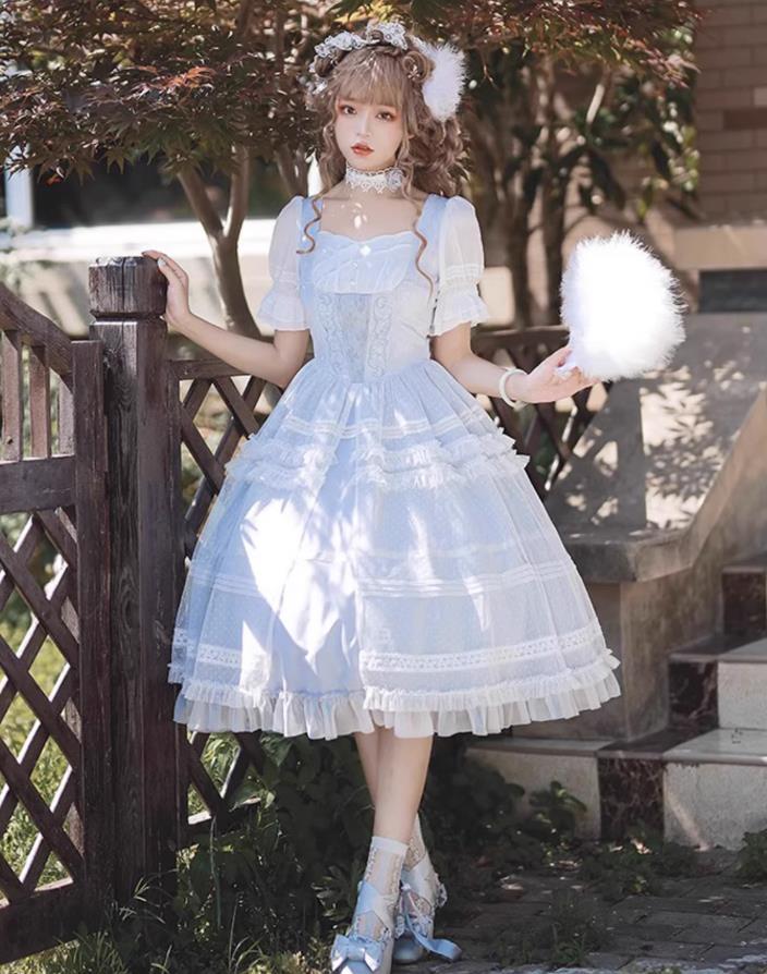 【新作登場 最安値!】85ロリータ 夏ドレスワンピース　 ゴスロリ コスプレ メイド服 コスチューム 文化祭 学園祭 衣装 仮装 ハロウィン おすすめ 可愛い 長袖 ドレス　日常　写真　舞台