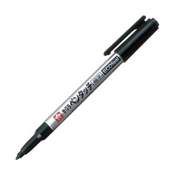 (まとめ)サクラクレパス 油性マーカーペンタッチ細字エコフィール くろ PPKE#49 1セット(10本)(×10セット)