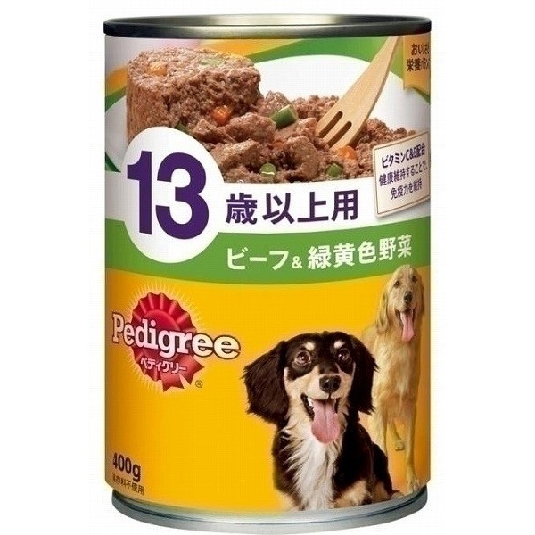 （まとめ買い）P131 13歳以上用 ビーフ&緑黄色野菜 400g 犬用缶詰 ドッグフード [x24]