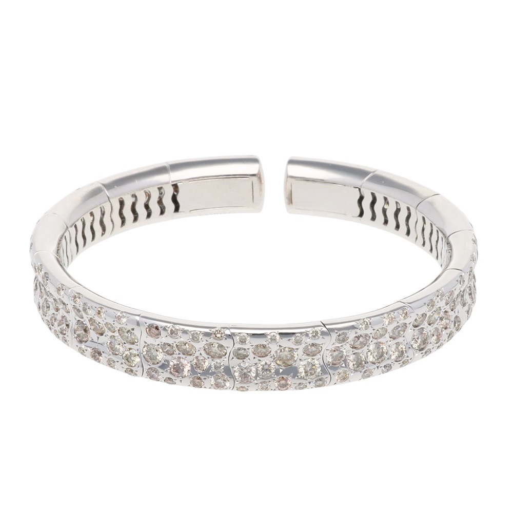 カシケイ メランジェ バングル 18金 K18ホワイトゴールド ダイヤモンド KASHIKEY 中古 美品