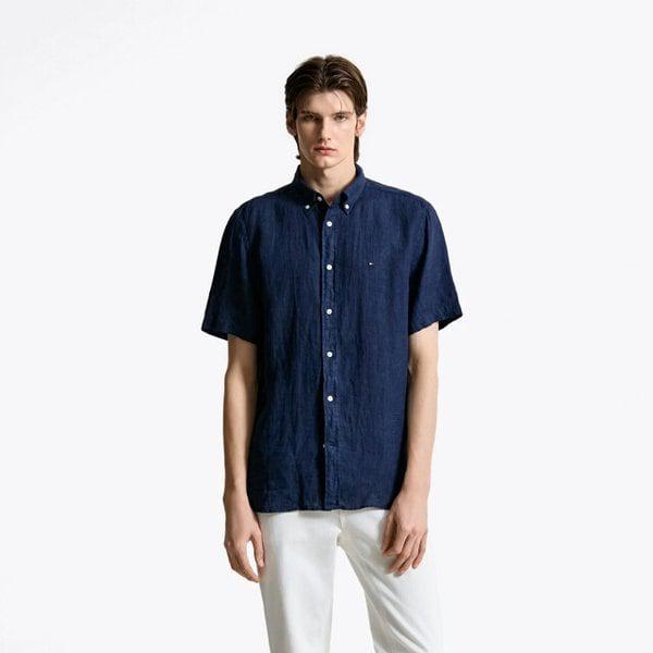 [男性] ピグメントダイリネン半袖シャツ(T12F3WSH120MT1DCC)