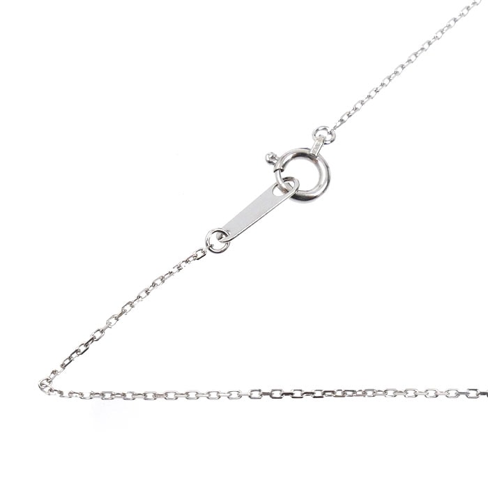 K18WG ホワイトゴールド ネックレス 小豆 1.0g 40cm レディース 中古