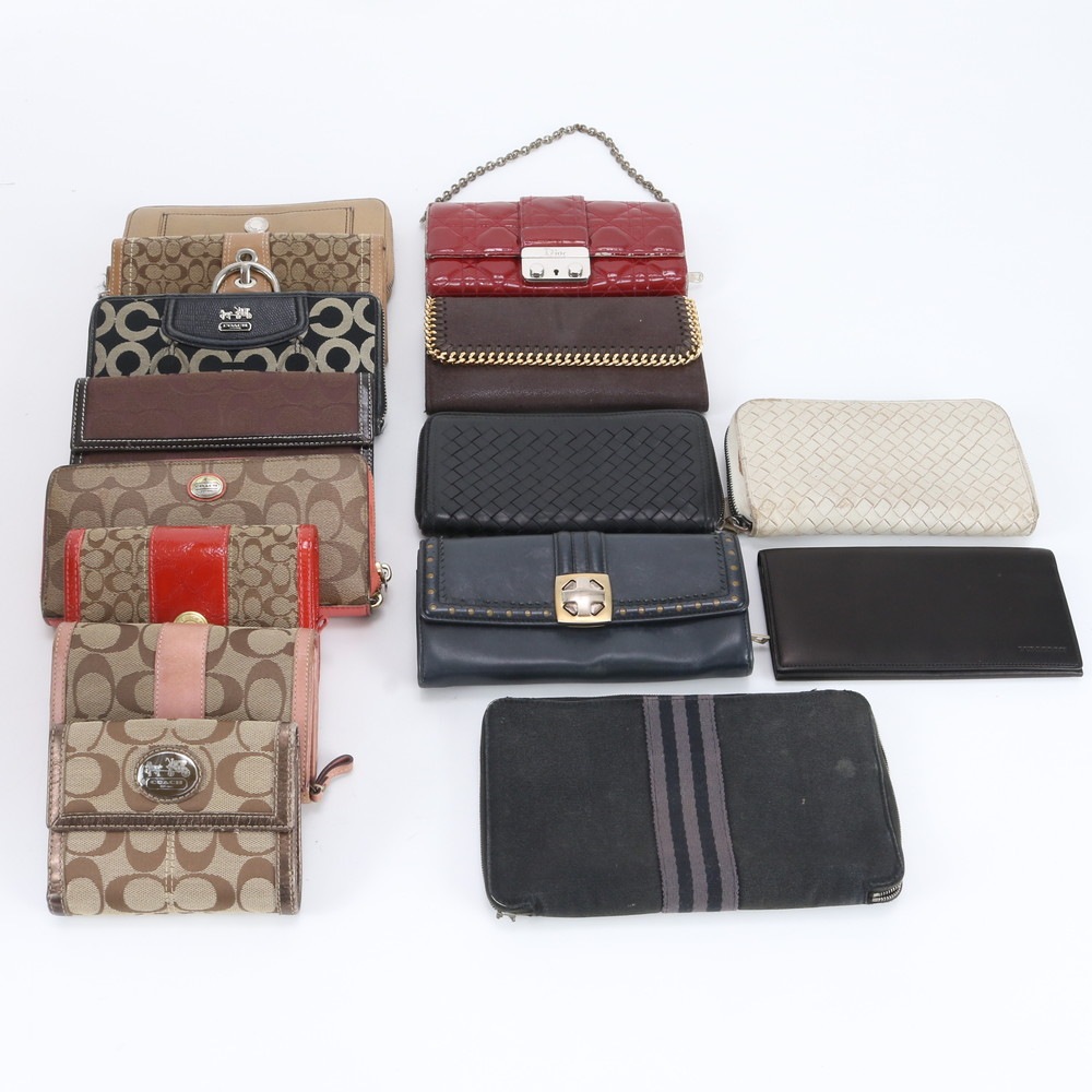 まとめ 15点 セット コーチ ディオール バリー など 長財布 長財布 二つ折り ウォレット ラウンドファスナー メンズ レディース RBM EC44-7 中古