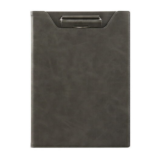 （まとめ買い）ベルポスト クリップファイル（二つ折りタイプ） A4 グレー BP-5734-62 [x3]