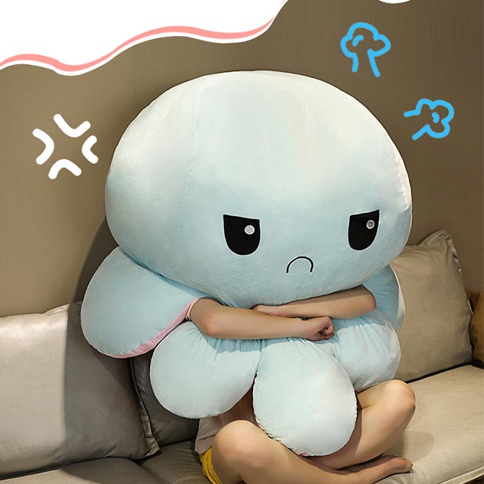ぬいぐるみ タコ リバーシブルタコ人形 裏返したタコのぬいぐるみ 特大 160cm 両面表情 怒る顔も笑い顔も 面白い プレゼント ギフト おもちゃ 大人気