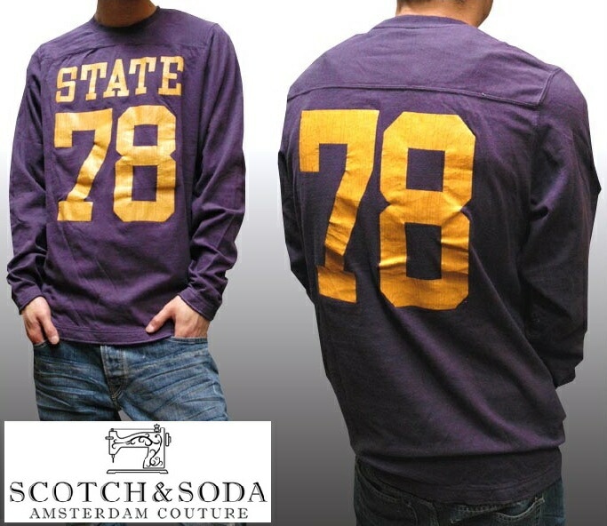 訳ありアウトレット スコッチ&ソーダ スコッチアンドソーダ メンズ スウェット ロンT STATE78 ウォッシュパープル トレーナー scotch&soda トップス カジュアル サファリ サ