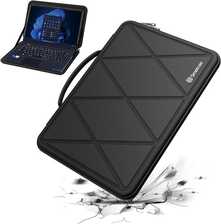 ハード EVA 保護スリーブケース 14インチ 東芝dynabook MJ64/KWラップトップ用ハードケース 防水 (Black, For dynabook 14インチ（M43）)