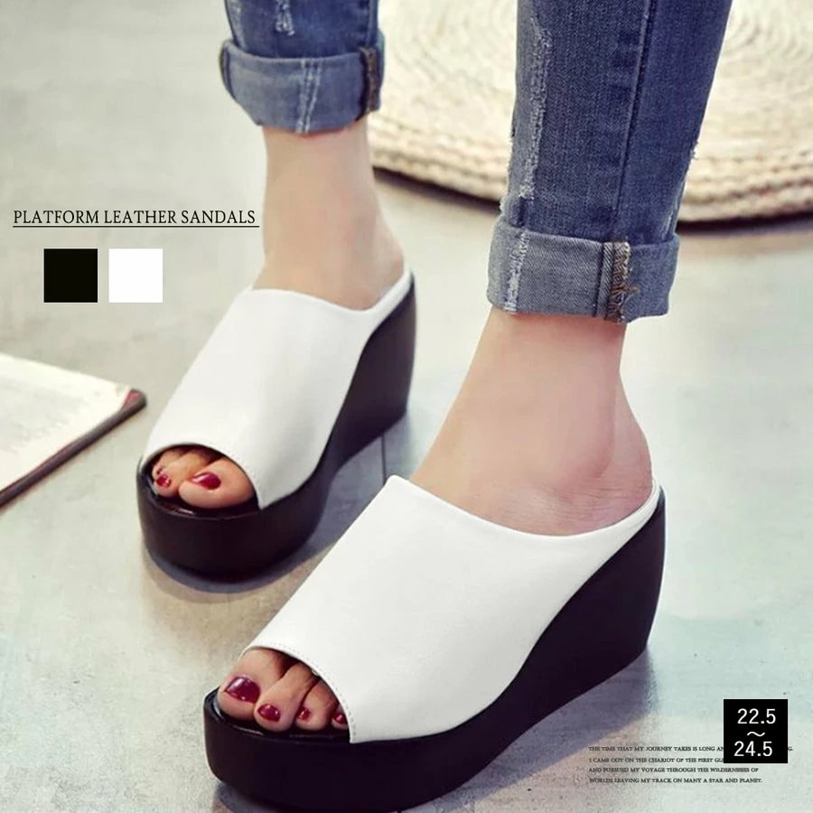 厚底サンダル レディース ウェッジソール ミュールサンダル オープントゥ 歩きやすい 靴 バレンタイン プレゼント