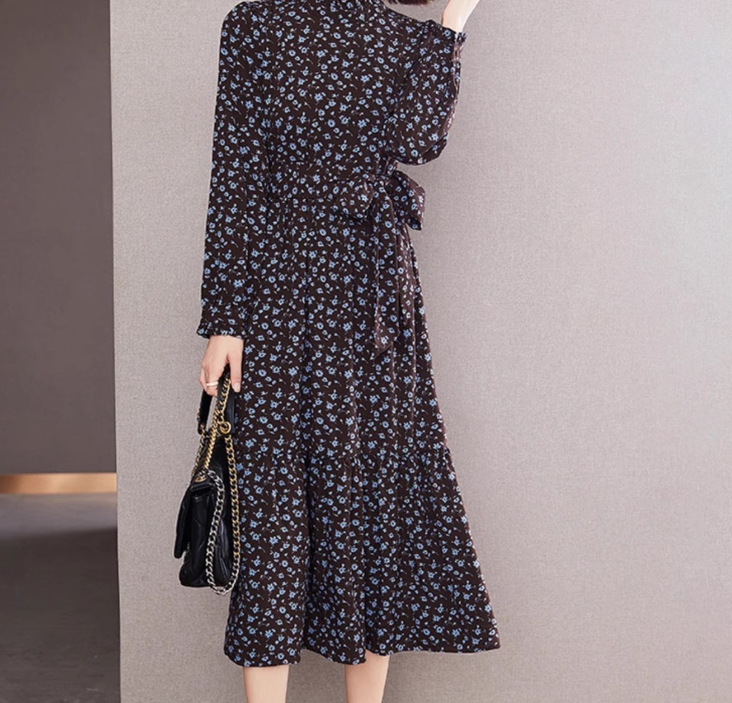 ワンピース レディース ミモレ ロング 長袖 スリム 細身 Iライン かわいい 大人可愛い シンプル カジュアル おしゃれ こなれ感 メンズライク 主役級 ラブリー キュート 都会的 ベーシック