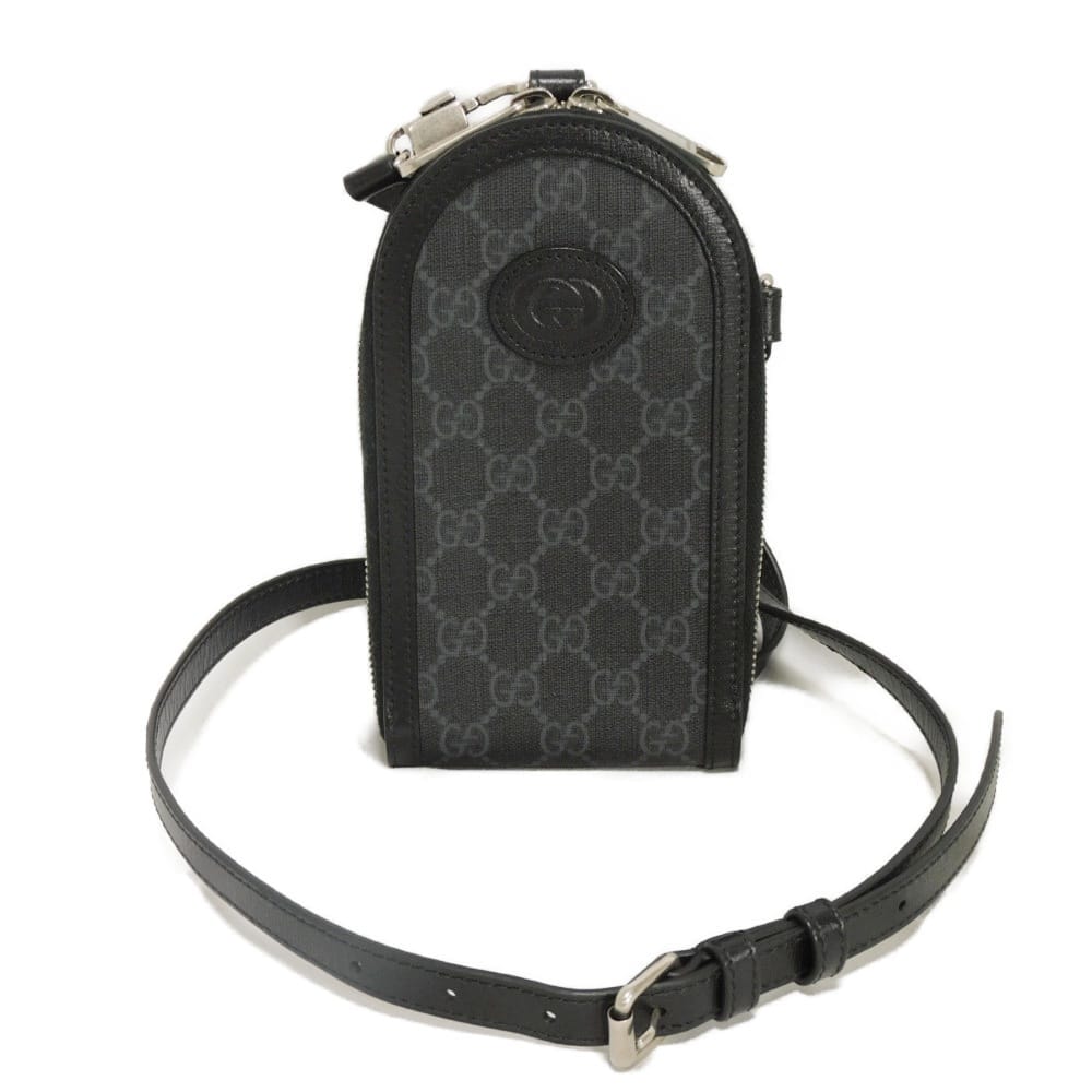 【中古】 ショルダーバッグ ダブルG スマホ 2WAY 美品 GGスプリーム フォンホルダー インターロッキングG 724357 92TCF 1000