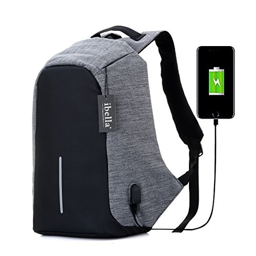 リュック・デイパック College Backpack, Business Laptop Backpack, Anti-theft Water Resistant Computer USB Charging Port, L
