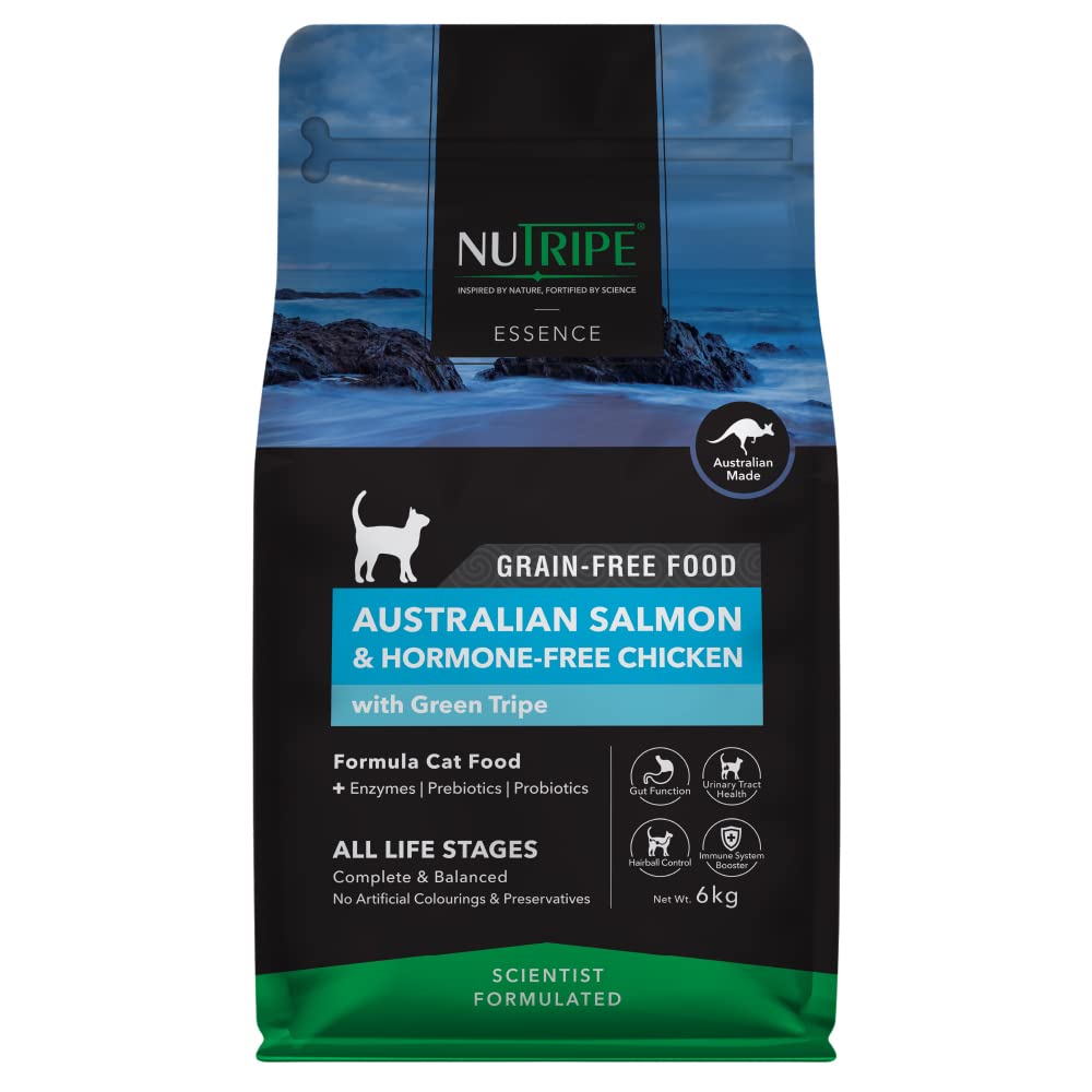 全年齢用 穀物不使用 総合栄養食 ニュートライプ 猫 キャットフード ドライ サーモン＆チキン＆グリーントライプ 6