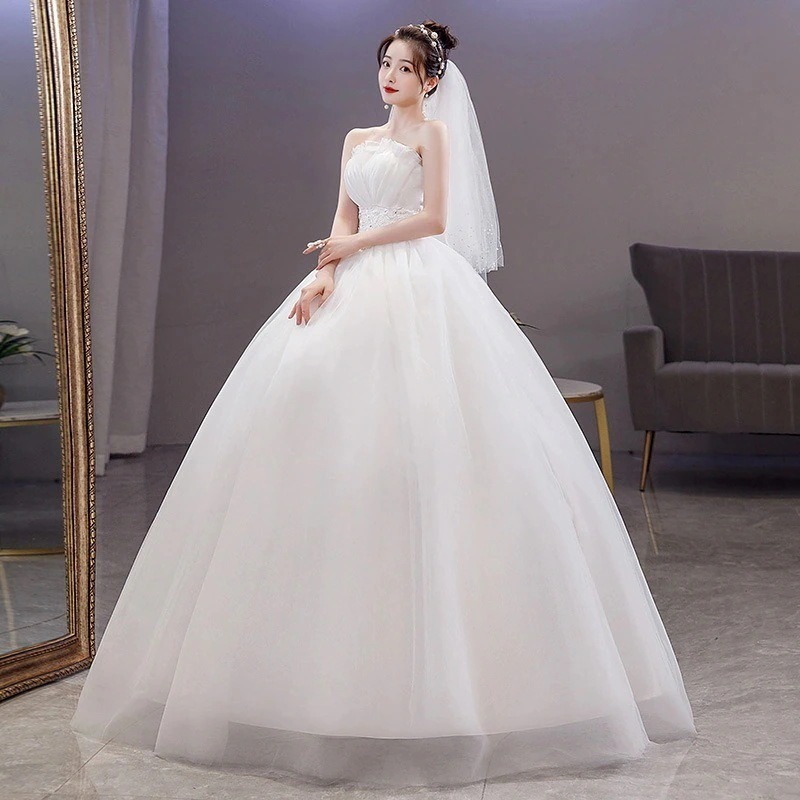追加 ウェディングドレス白 パーティードレス 結婚式 二次会 代30代40代 ノースリーブ ドレス ワンピース 前撮り 花嫁ロングドレスお