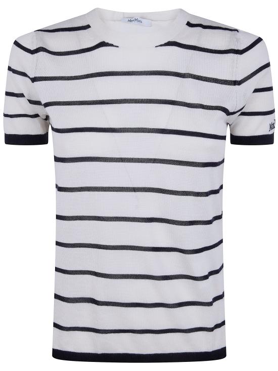 MAX MARA Women Sweater 2611361048600 006 IVORY BLUE STRIPES