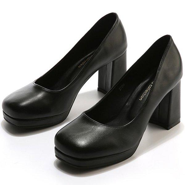 [シューズ] スクエアトゥ ガボシ 女性 レディース 靴 パンプス フォーマル ハイヒール 8.5cm sjnab-3709