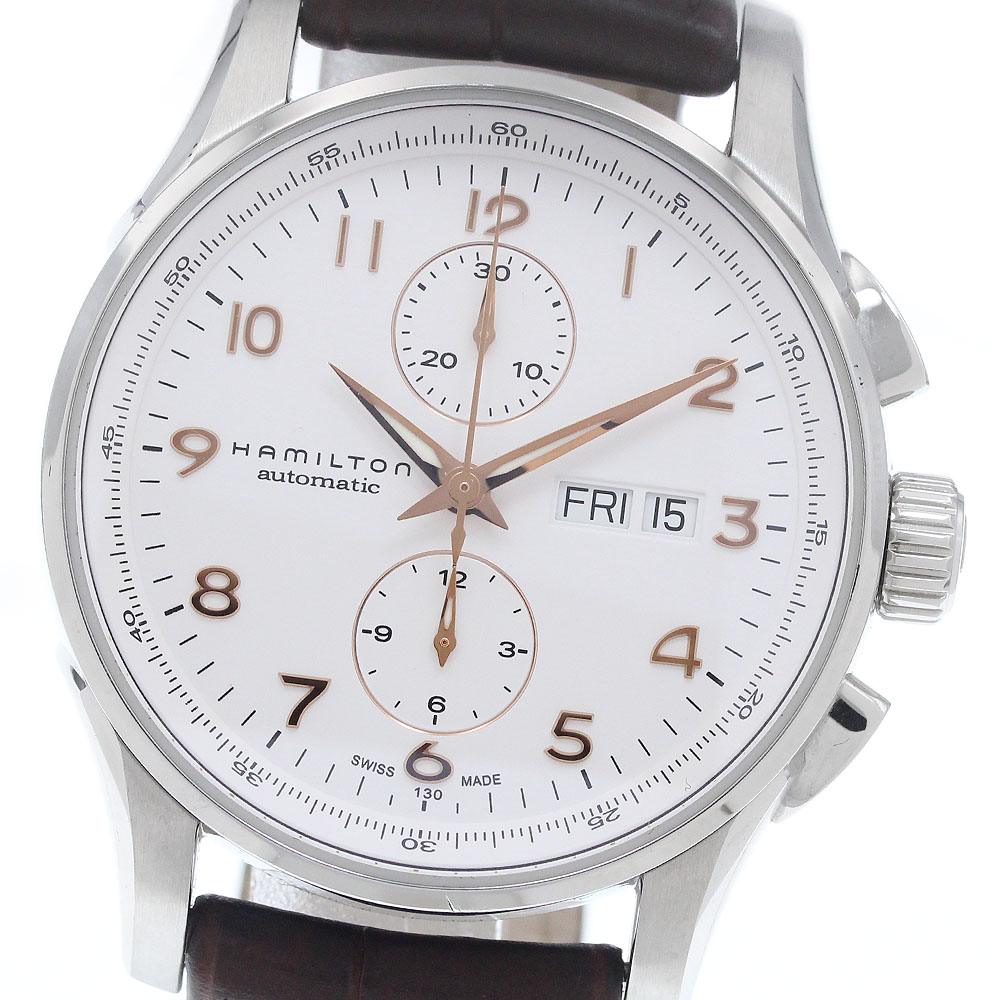 ハミルトン HAMILTON H327660 ジャズマスター クロノグラフ デイデイト 自動巻き メンズ 保証書付き_959406【中古】