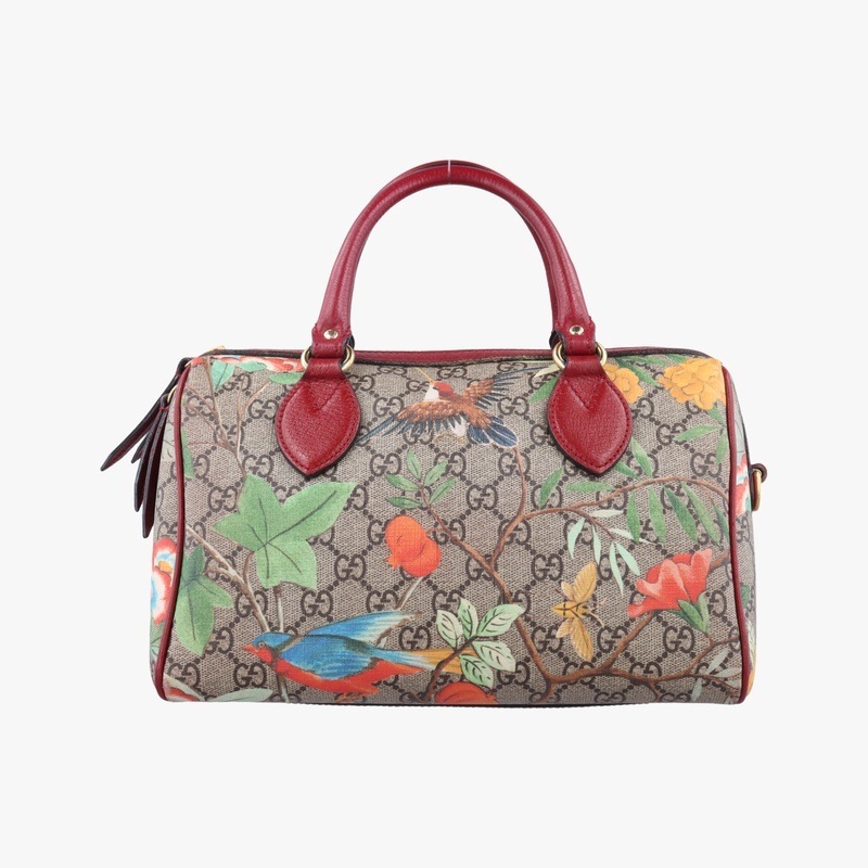 GGスプリームベージュ×マルチカラーPVCコーティングキャンバス409529I019545117中古