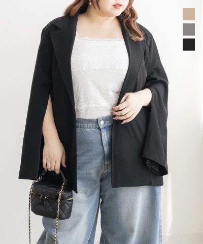 大きいサイズ レディース LL 3L 4L XL XXL XXXL オーバーサイズテーラードジャケット