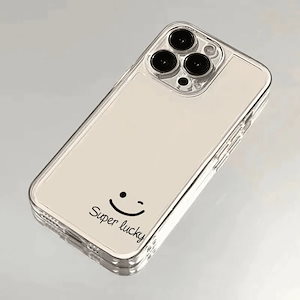 IPHNEケース iphoneケース かわいい 韓国 iPhoneケース iphone16ケース iphone16pro ケース スマイリーアップル1615promaxスマホケース 透明ソフトケー