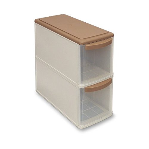 サイズ：約17×37.5×36.5cm 伊勢藤(ISETO) CDボックス102 ブラウン 約17*