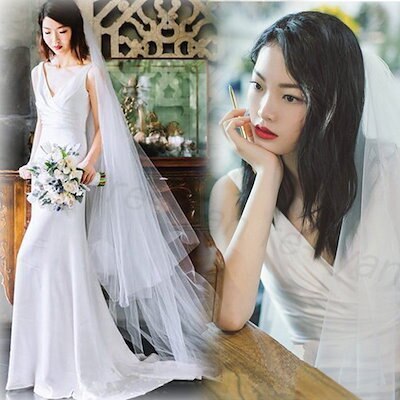 新作 ワンピースドレスウエディングドレス 二次会 花嫁 白 ワンピース ロングドレス パーティードレス 結婚式 二次会 成 6,777円