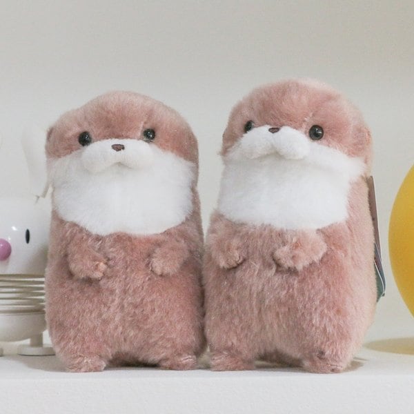 アミューズ カワウソバッグ ぬいぐるみ キーリング かわいい ヒョダリ 愛着 ぬいぐるみ 小動物 毛ぬいぐるみ 肌触り 小人形 プレゼント