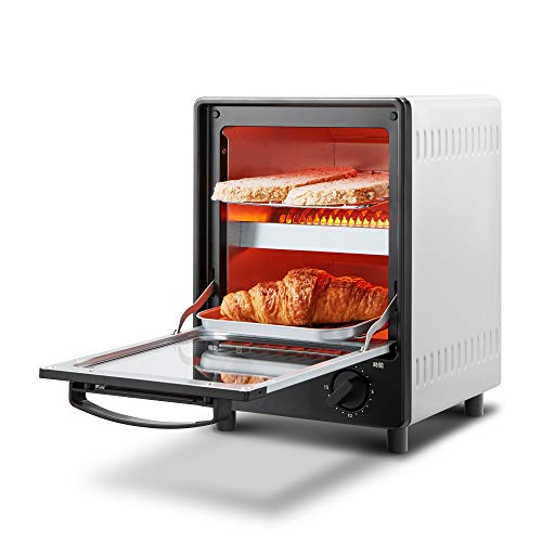 COMFEE オーブントースター 庫内上下2段構造 2つの同時調理にできる 祝日 卸し売り購入 15分タ 3段階温度調節