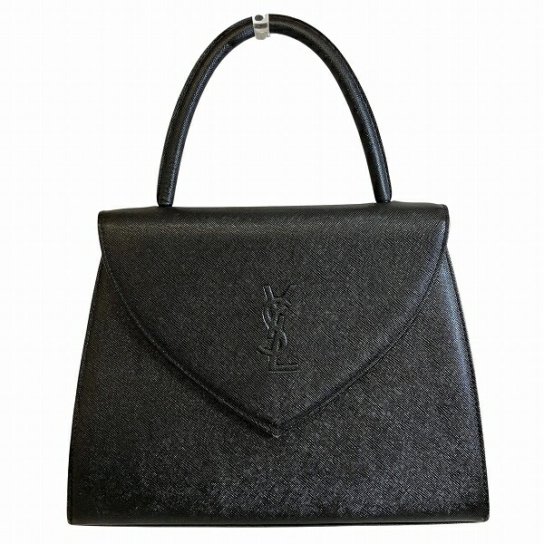 イヴ・サンローラン ブラック バッグ ハンドバッグ レディース【中古】