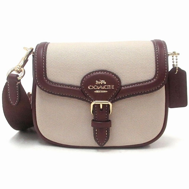 コーチ バッグ COACH アウトレット アメリア キャンバス レザー スモール サドル ショルダーバッグ CR257 IMNAMトートバッグ