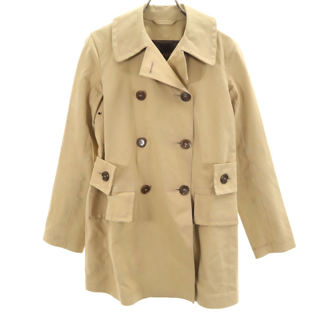 英国製 トレンチコート 34 ベージュ レディース 古着