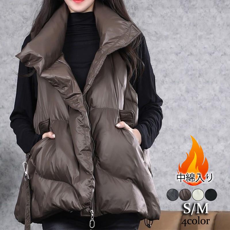 超目玉新品 ダウンベスト レディース ベスト ダウン 立ち襟 ハイネック 薄手 チョッキ ジレ 軽量 アウター インナー トップス 着痩 オフィス 防寒