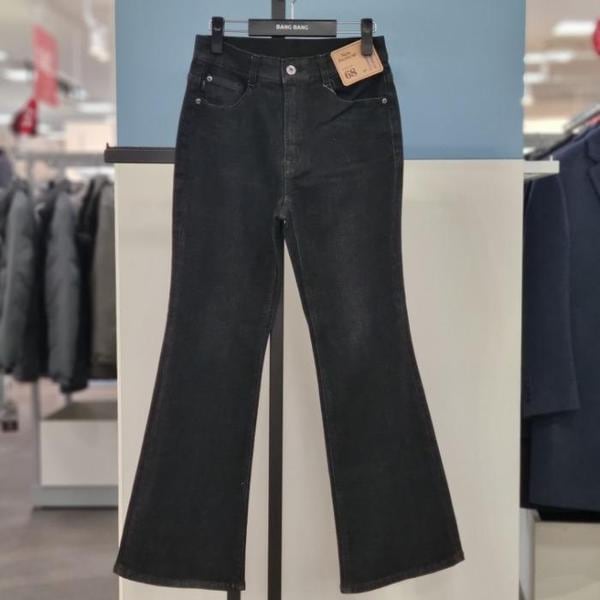 HC21 女性 インバンド ブラック ニュー ブーツカット ジーンズ FQM155 (S45335715)