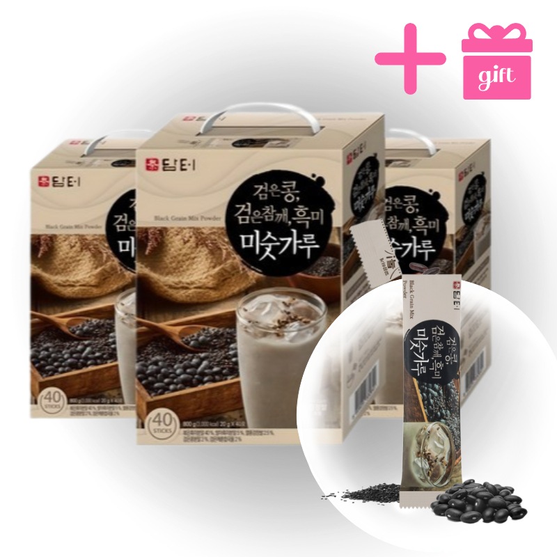 【Kフード伝統健康韓国茶】Damtu 黒豆＆黒ごま＆黒米 はったい粉 ミスカル スティック 20g×120包/ 穀物ドリンク/ 栄養満点